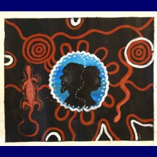 Aboriginal Art Canvas - T Smith-Size:44x54cm - H